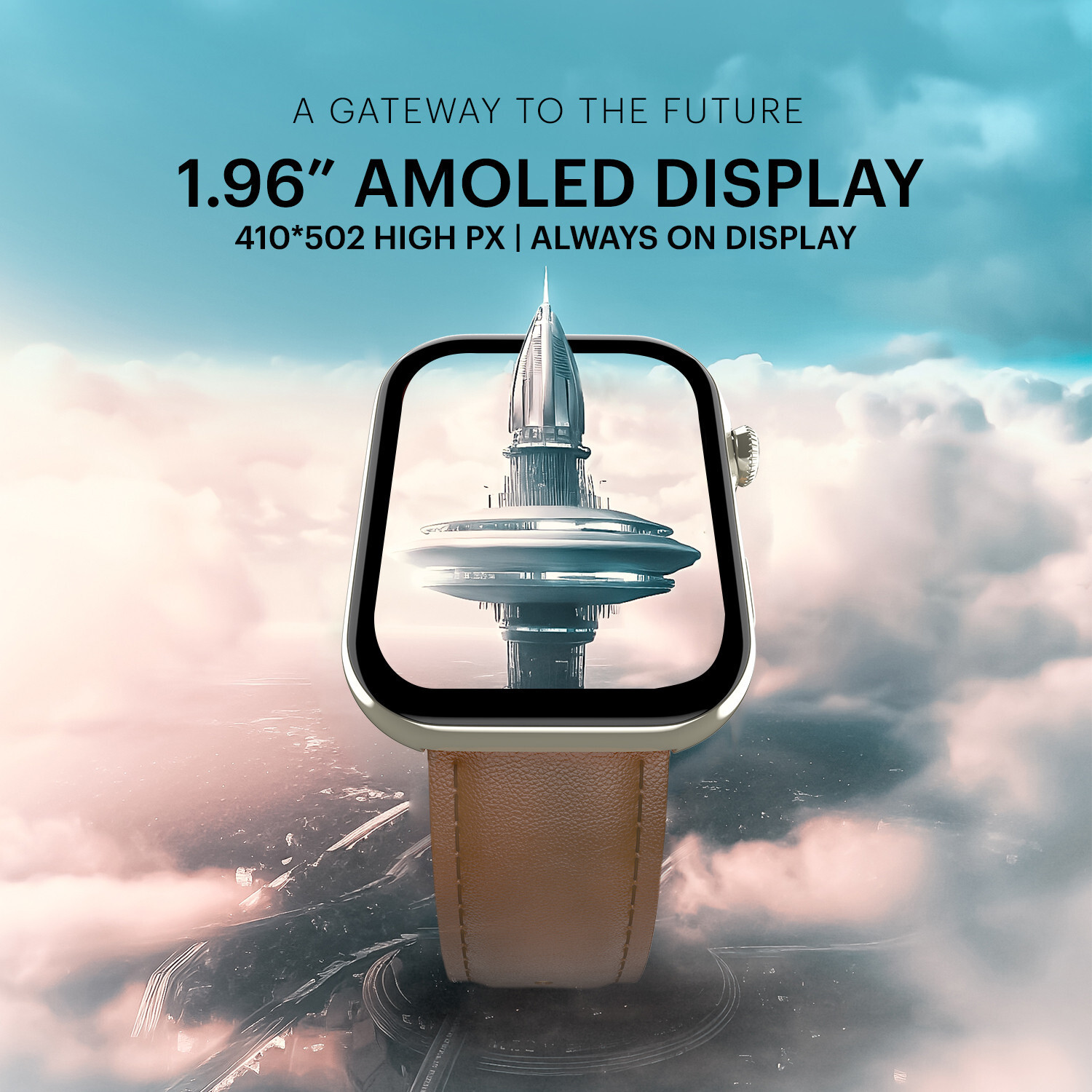 Image of Noise Vision 3 with 1.96 inch AMOLED display with Thin Bezel, Metallic Build Smartwatch