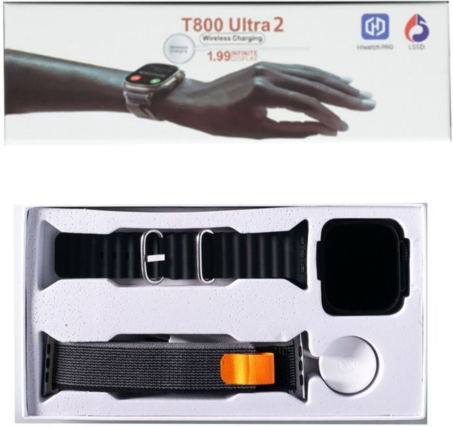 Image of Onikuma T800 BT watch 2in Big Screen Sunlight Proof Display Music Play Insta WA Notifier Smartwatch