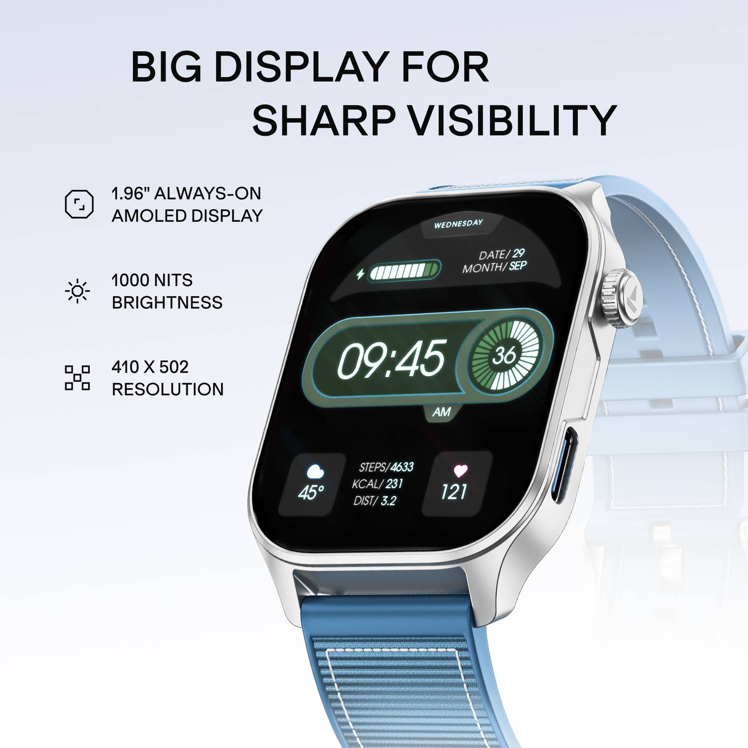 boAt Ultima Vogue 2 Smartwatch, 1.96" AMOLED - Image 5