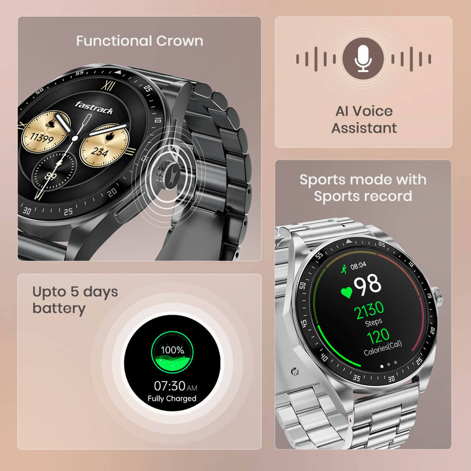 Image of Fastrack Radiant FX1 Smartwatch