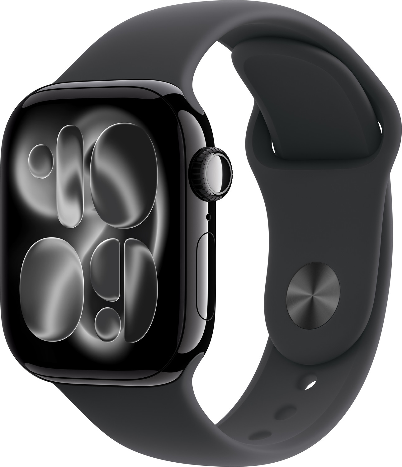 Image of Apple Watch Series 11 GPS 46mm Jet Black Aluminium Case Black Sport Band - M /L