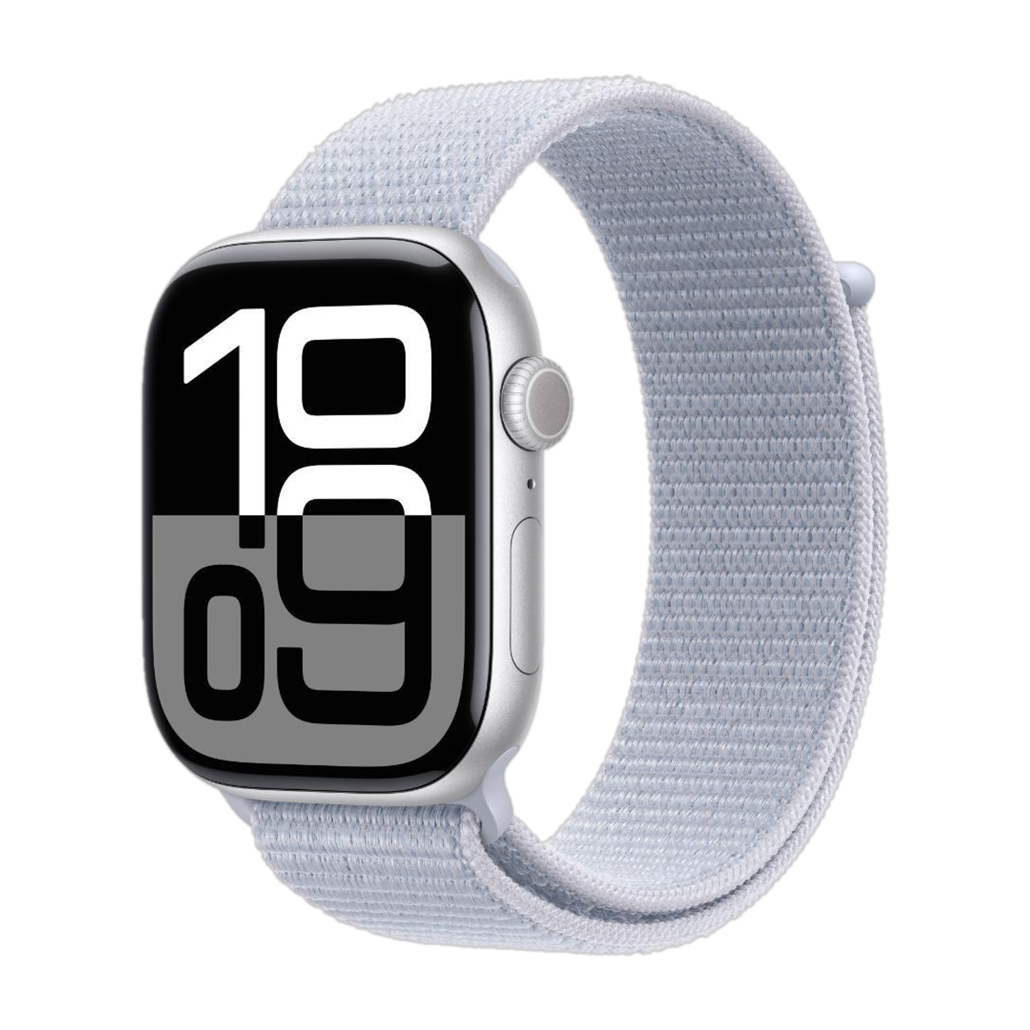 Apple Watch Series 10 GPS + Cellular 46mm Silver Aluminium with Blue Cloud Sport Loop