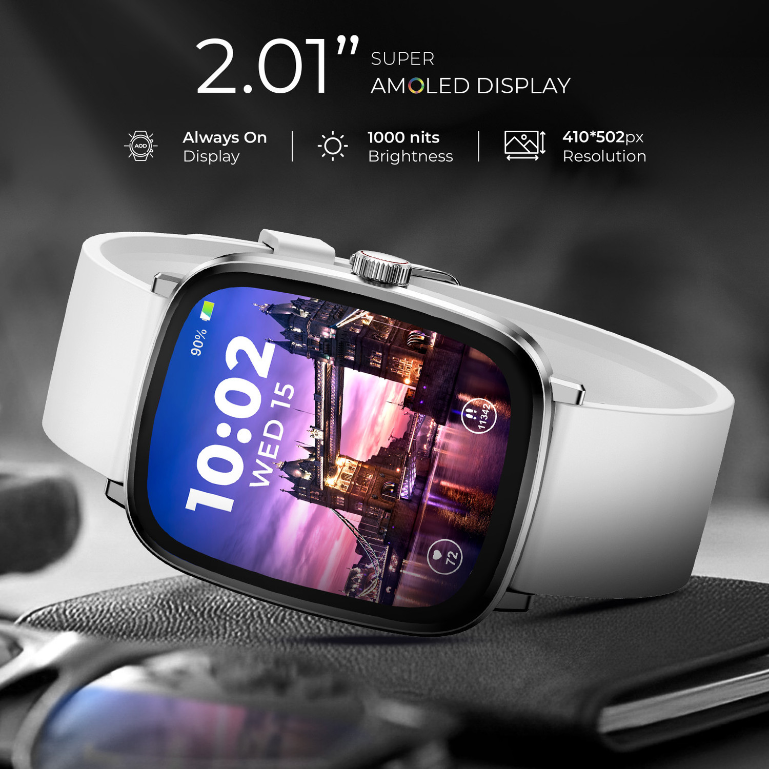 Image of beatXP Unbound Era 2.01'' Super Retina AMOLED Display, 1000 Nits, BT Calling & IP68 Smartwatch