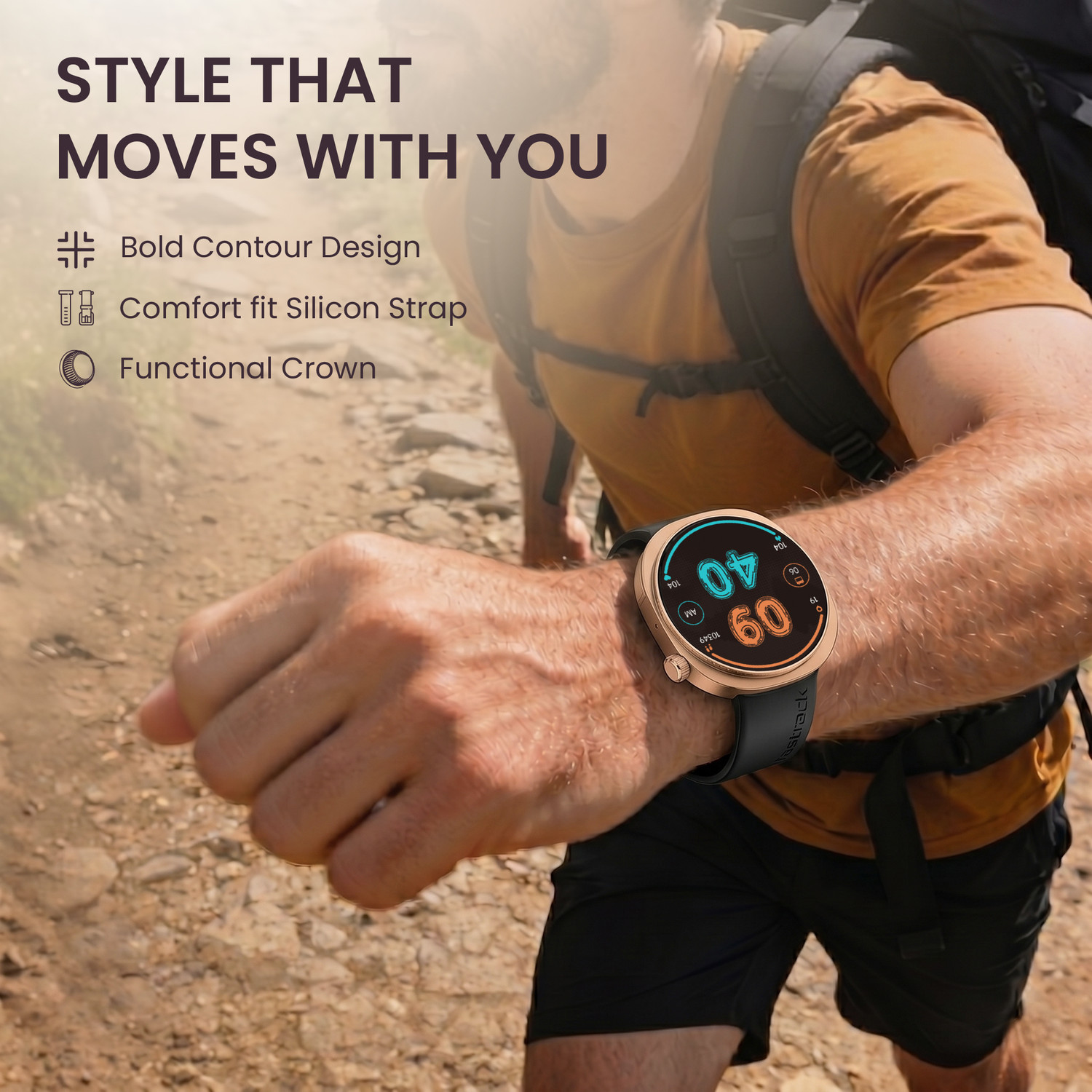 Image of Fastrack Revoltt R3 Pro AMOLED | 60Hz Refresh Rate | Nitro Fast Charging | BT Calling Smartwatch