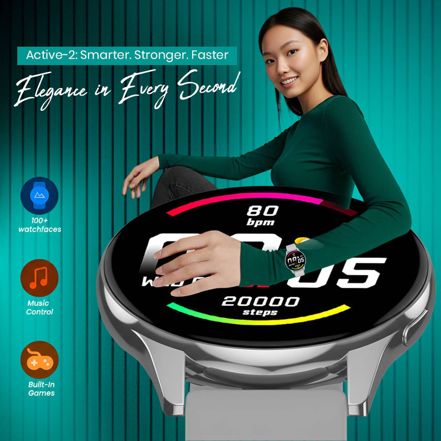 Melbon ACTIVE2 AMOLED Smartwatch - Image 3