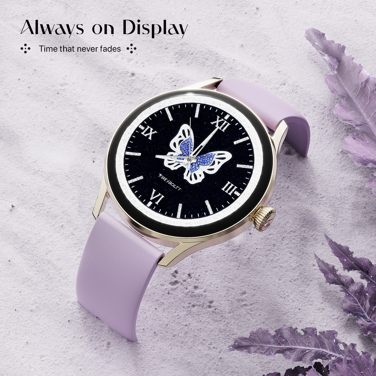 Image of Fire-Boltt Glitz 1.19 AMOLED Display, Rotating Crown, 1000 Nits, BT Call, Metal Body Women Smartwatch