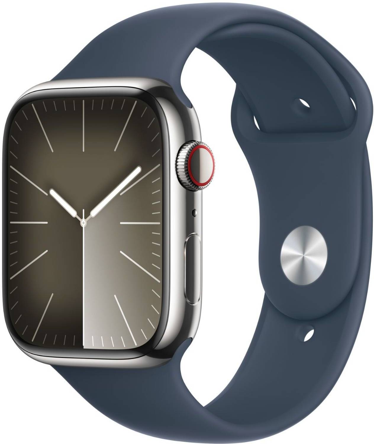 Apple Watch Series 9 GPS + Cellular 45mm Silver Case & Storm Blue