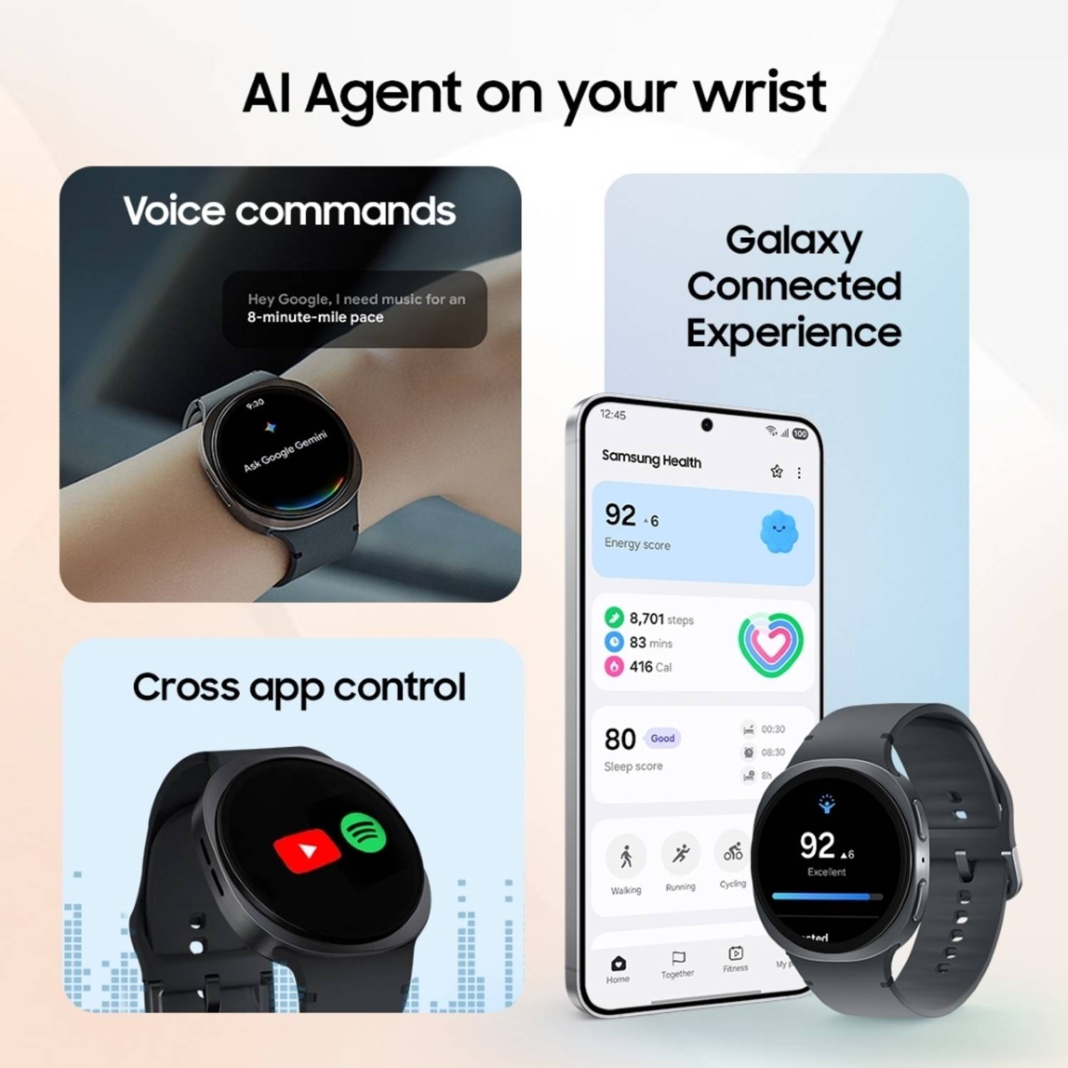 Samsung Galaxy Watch8 40mm LTE Gray - Image 3