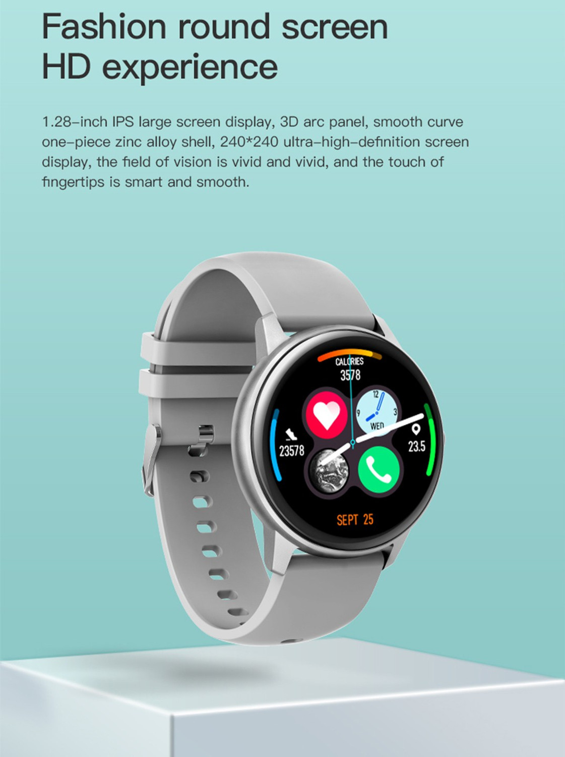 Image of French Connection Full Round Touch Screen Smartwatch Mesh Band - R3-B Pro Smartwatch