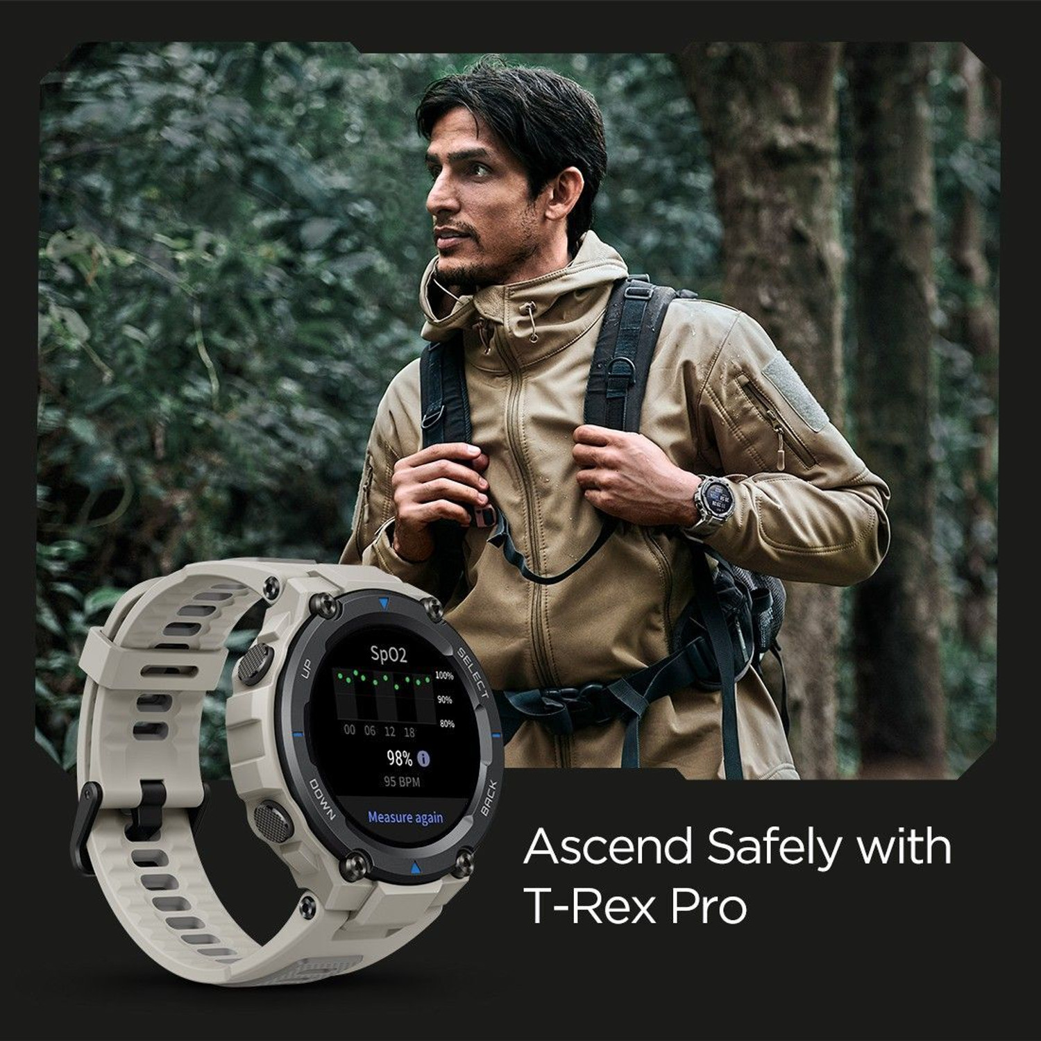 Image of AMAZFIT T rex Pro 1.3HD AMOLED with advanced GPS & 10ATM water resistance Smartwatch