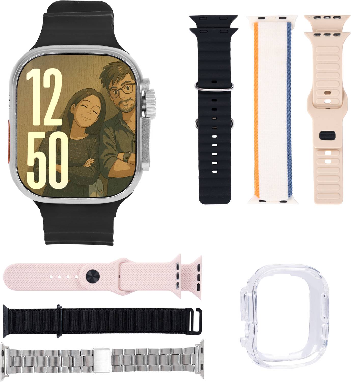 SEHUB Watch 8 Ultra 2 7 in 1-49 MM BT Calling Sports Mode Fitness