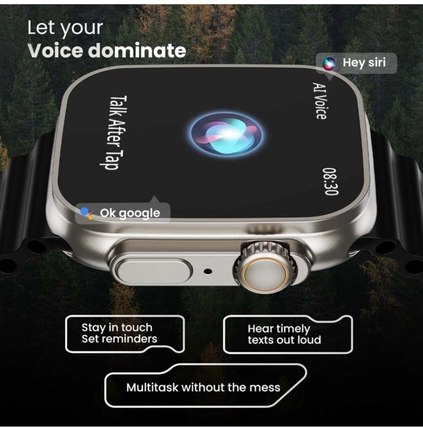 Image of Nxt T900 Ultra 1.99 inch Display, BT Calling, NO Sim Card Option, Metal Body, IP67 Smartwatch