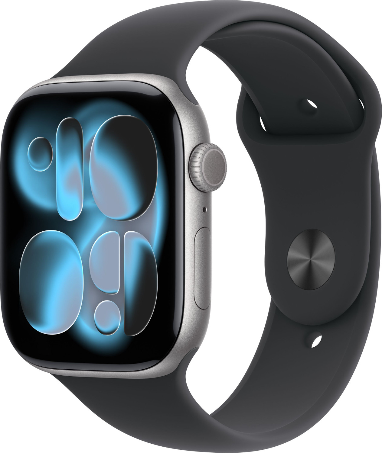 Image of Apple Watch Series 11 GPS + Cellular 46mm Grey Aluminium Case Black Sport Band - M /L