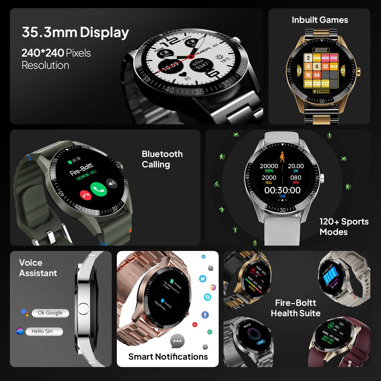 Fire-Boltt Talk 35.3mm Bluetooth Calling Smartwatch - Image 3
