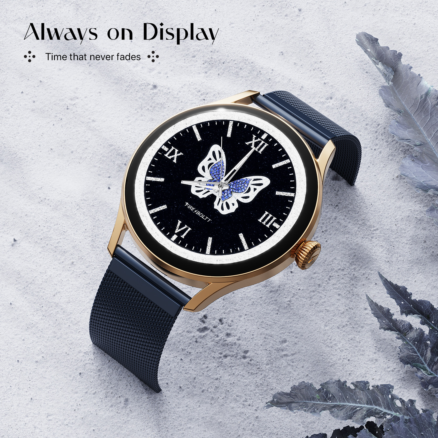 Image of Fire-Boltt Glitz 1.19 AMOLED Display, Rotating Crown, 1000 Nits, BT Call, Metal Body Women Smartwatch