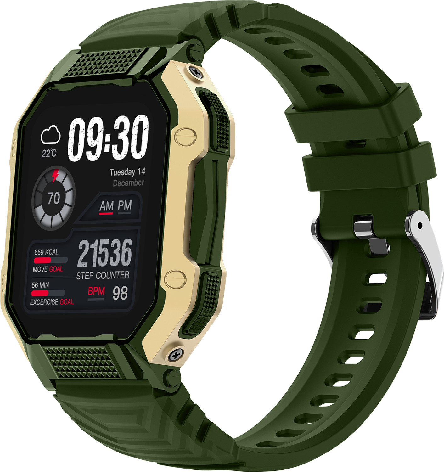 Image of Fire-Boltt Shark 46.5mm (1.83) Smartwatch with Rugged Outdoor Design, Bluetooth Calling Smartwatch