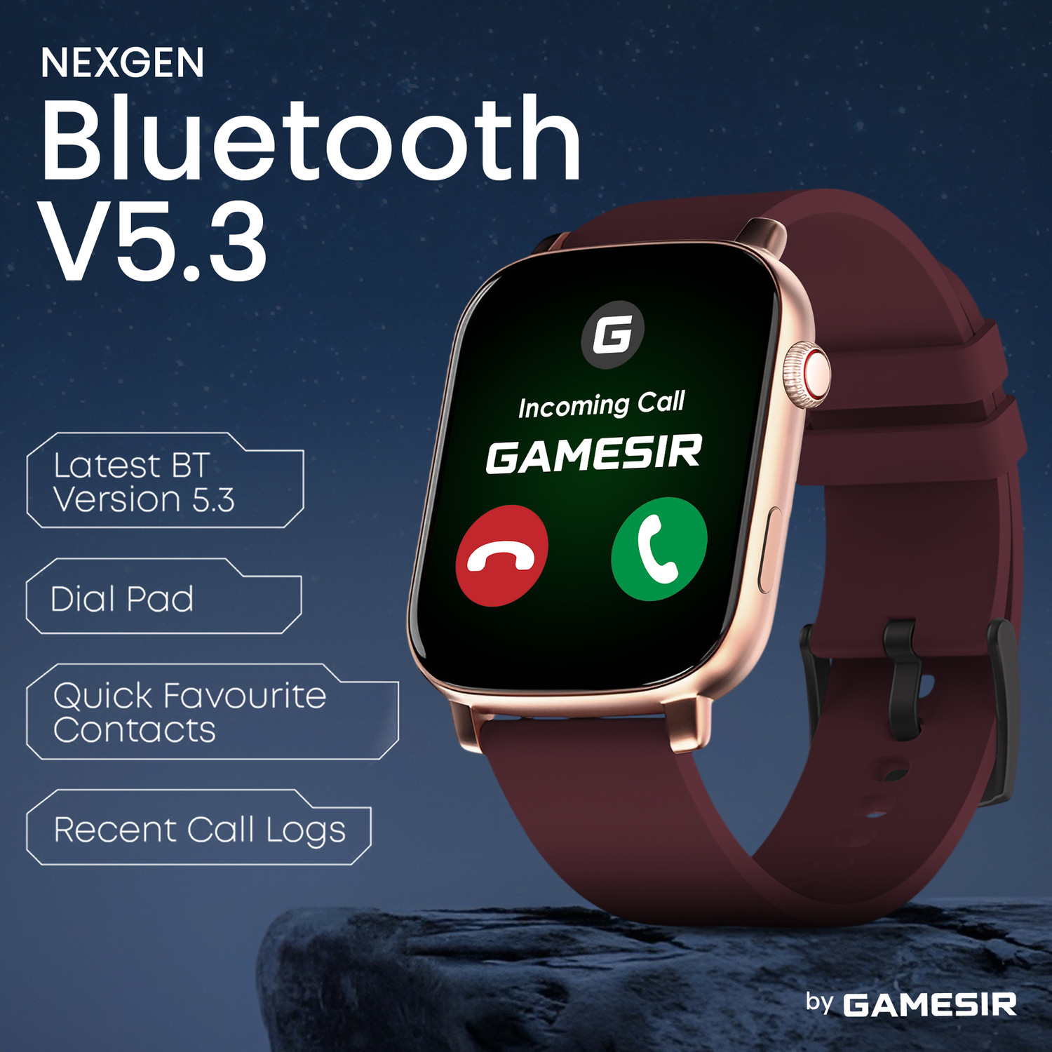 Image of GameSir Edge-Lite | 1.99 inch AMOLED Display | BT Calling | AI Voice | Music Play | Fitness Smartwatch