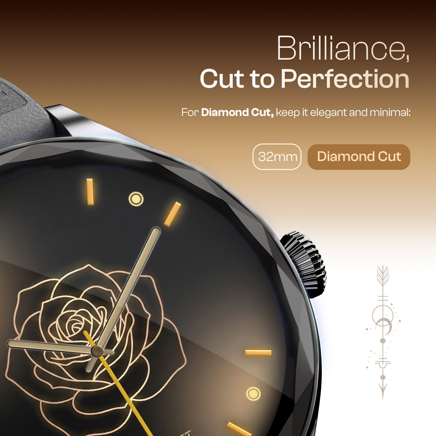 Image of Fire-Boltt Hurricane Aura 1.26HD Display Diamond Cut Rotating Crown Wireless Charging Women Smartwatch