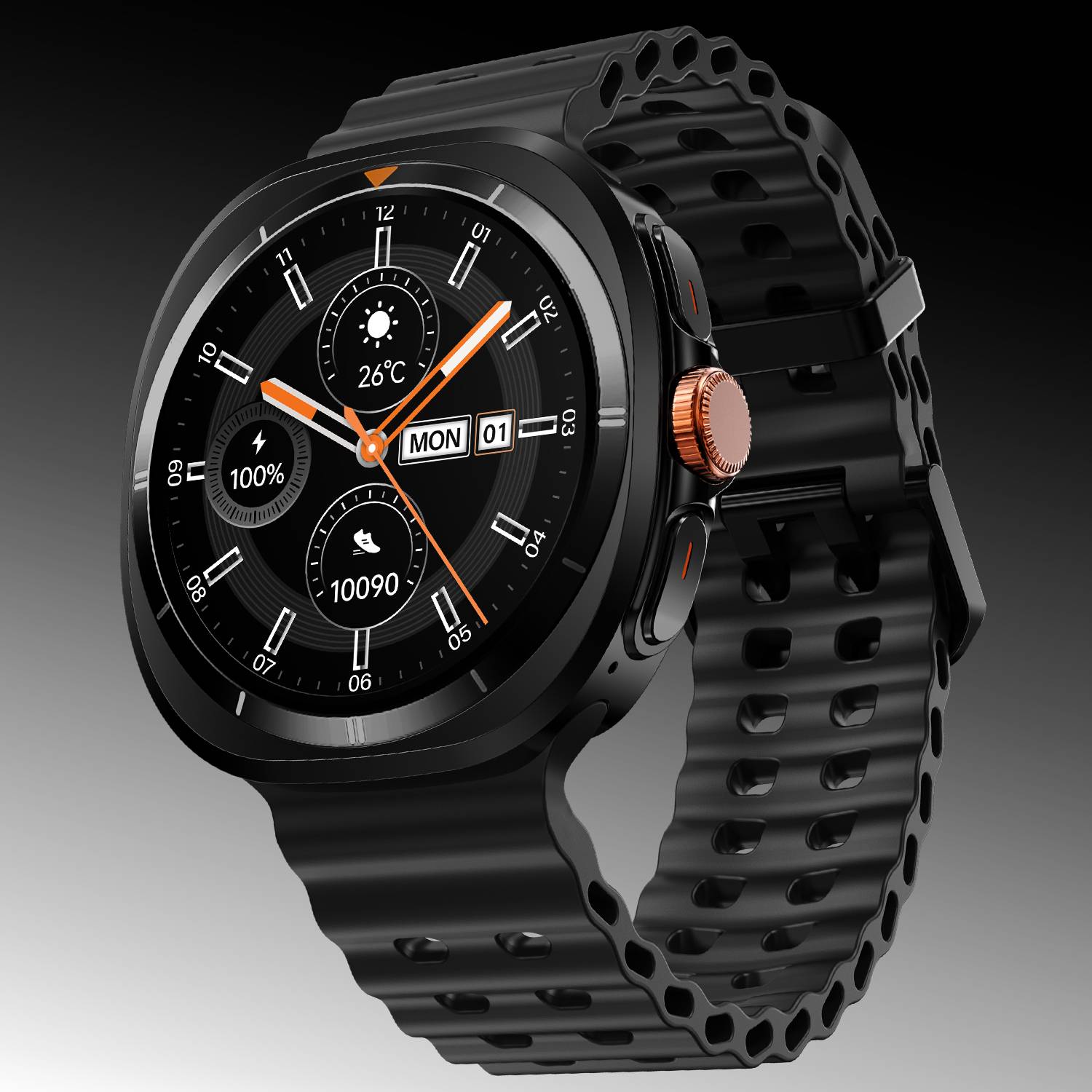 Fire-Boltt Axiom 1.43" AMOLED Display Smartwatch BT Calling, Wire