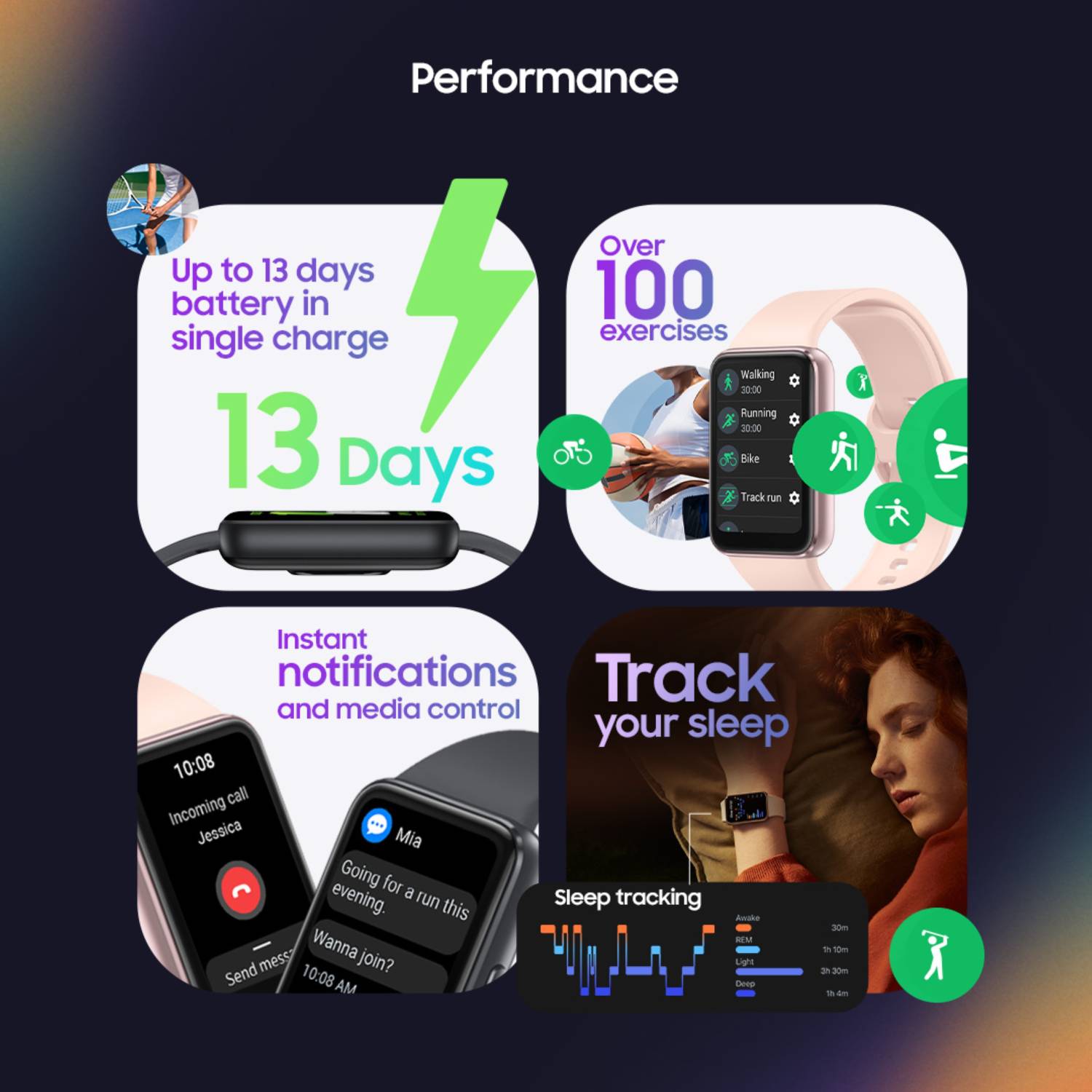Samsung Galaxy Fit3 40mm AMOLED Display Watch - Image 2