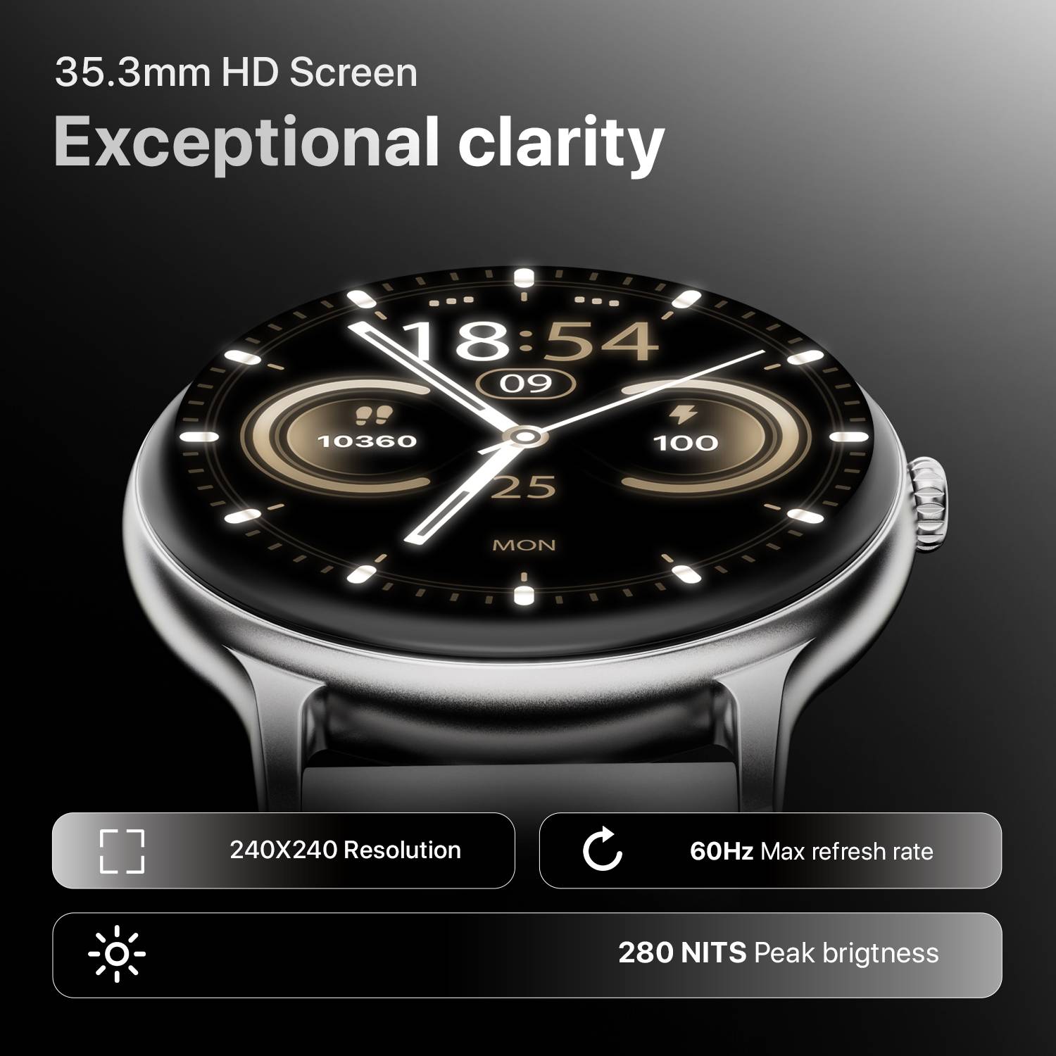 Fire-Boltt Ninja Talk 35.3mm Round Bluetooth Calling Smartwatch - Image 3