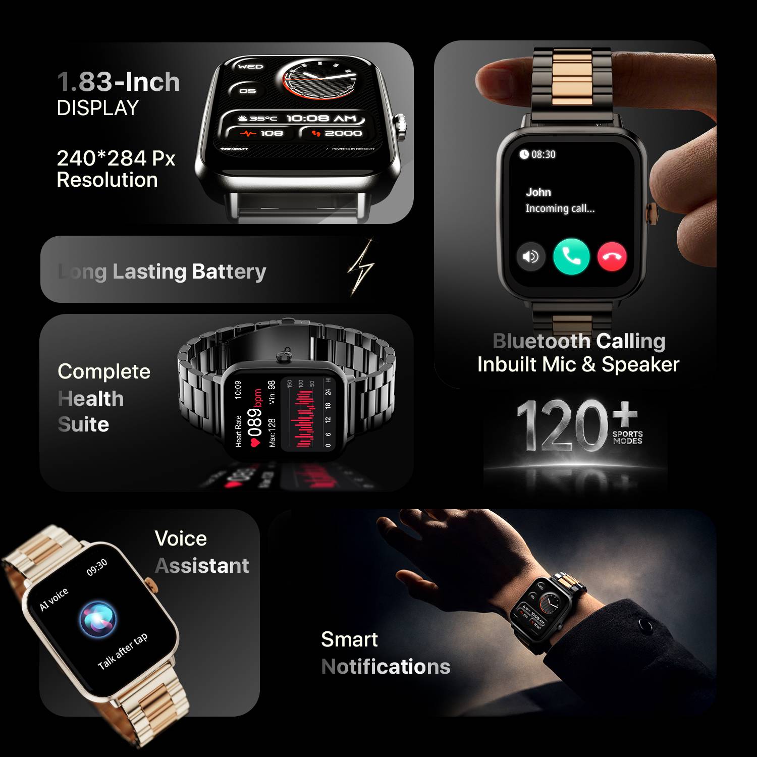Fire-Boltt Ninja Blaze 1.83'' Smartwatch - Image 3