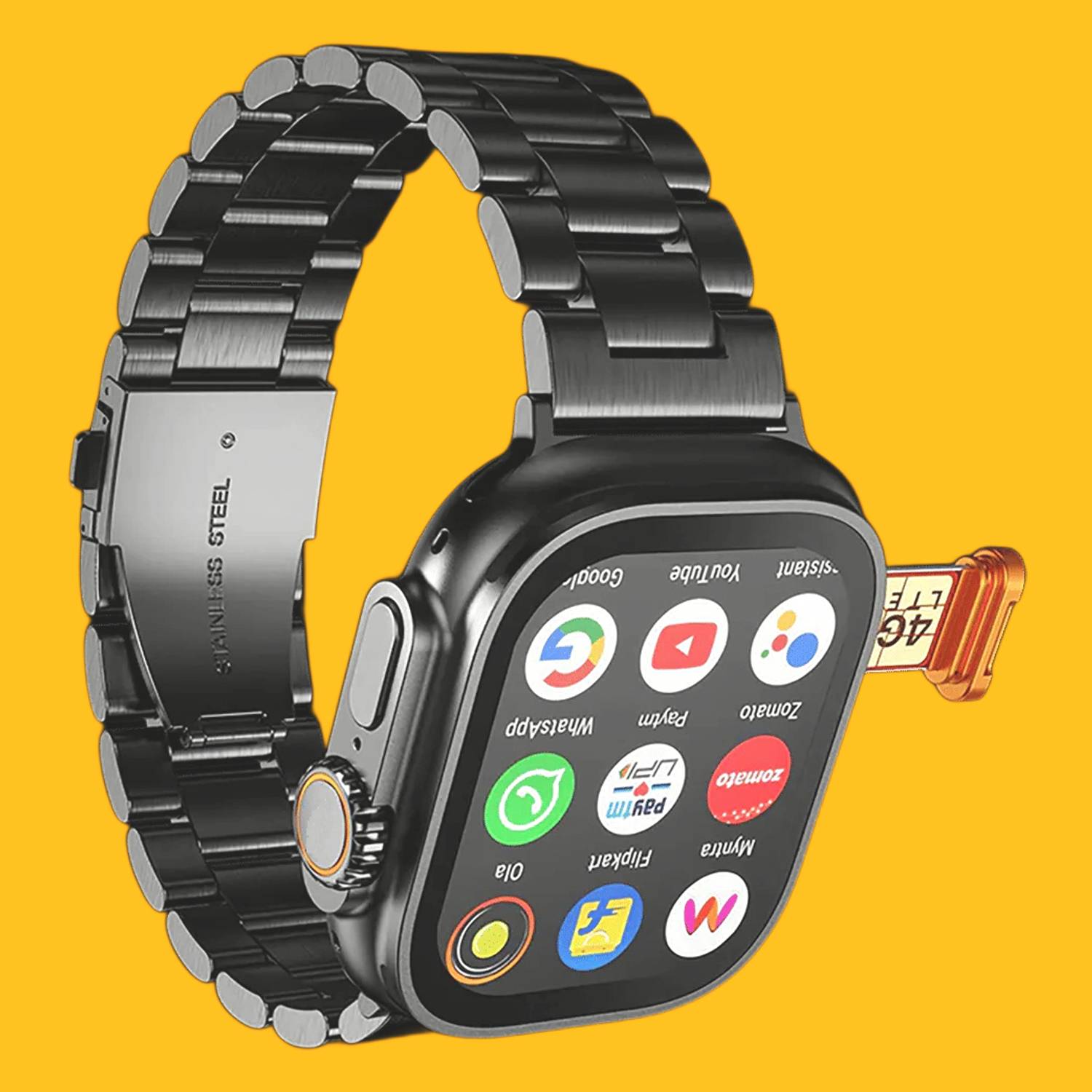 あんどろ Hayyo Android 4G Smart Watch Support Facebook/Wi-Fi/GPS/WhatsApp