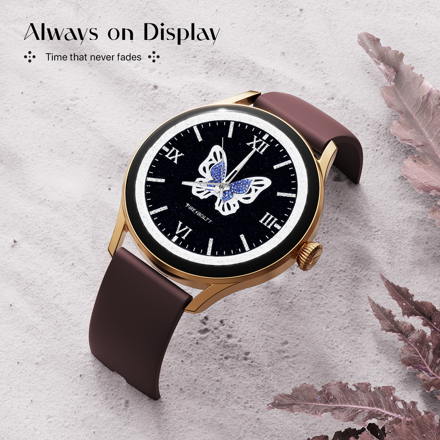 Image of Fire-Boltt Glitz 1.19 AMOLED Display, Rotating Crown, 1000 Nits, BT Call, Metal Body Women Smartwatch