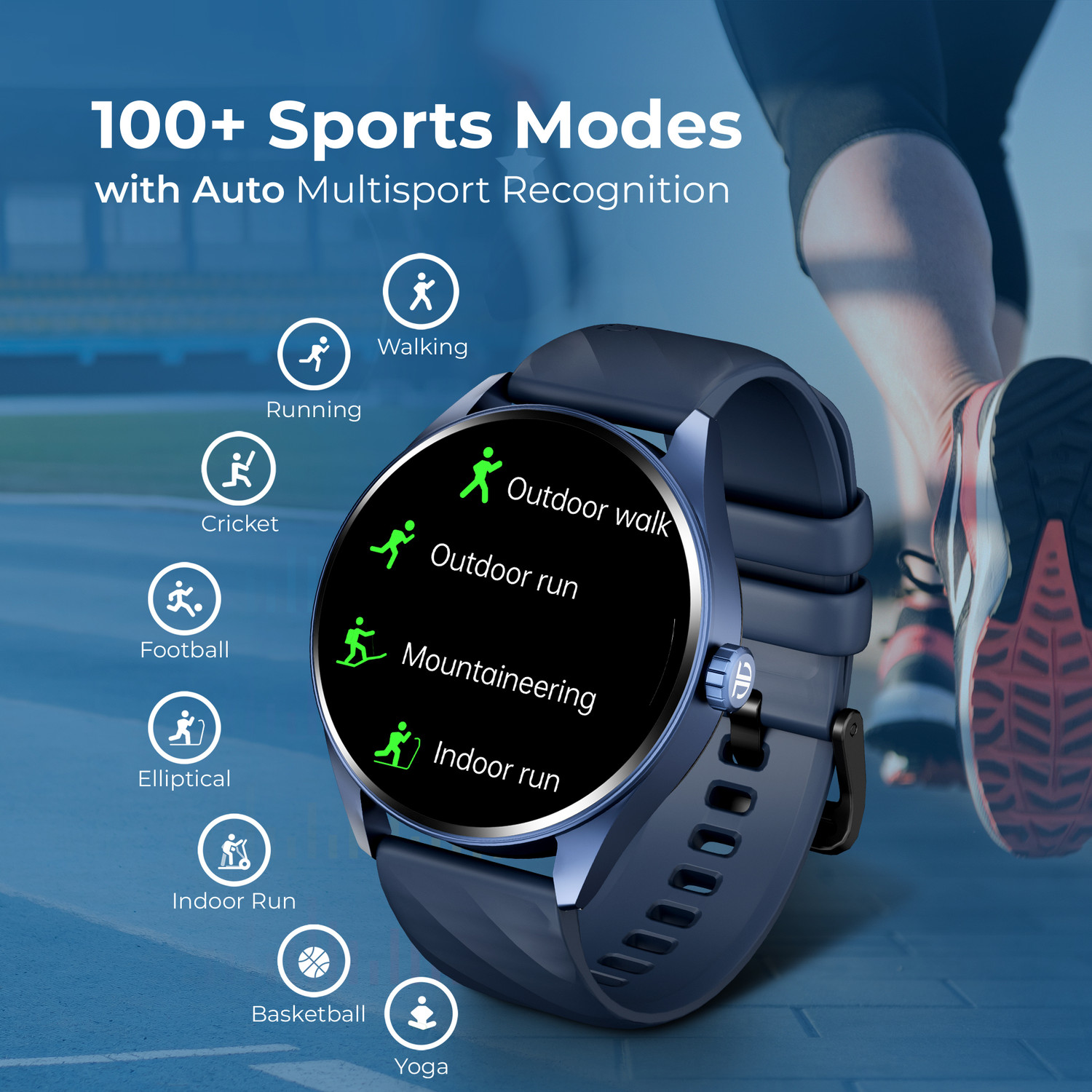 Image of Titan Crest-1.43''|Premium Design|AMOLED|AOD|Working Crown|BT Calling|Fast Charge|IP68 Smartwatch