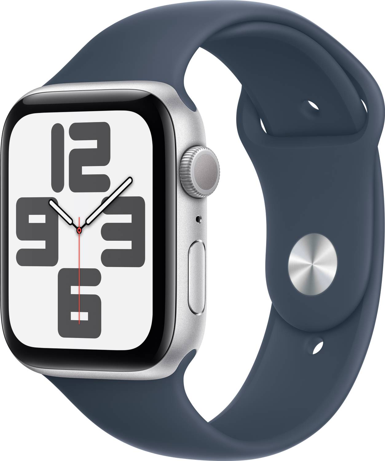 Apple Watch SE GPS + Cellular 44mm Silver Case & Storm Blue Sport