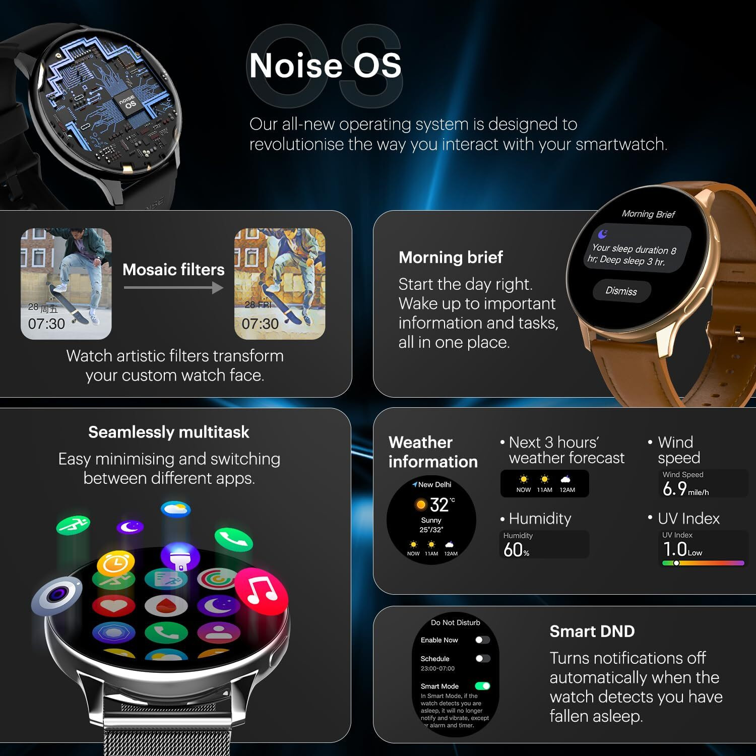 Image of Noise Vortex Plus, 1.46'' AMOLED Display, BT Calling, Sleek Metal Finish Smartwatch
