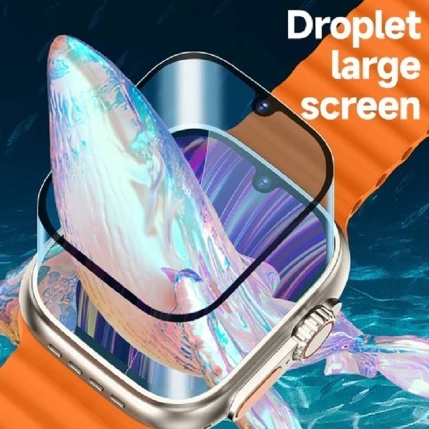 Image of SEHUB Ultra S9 Dual Camera 4G Sim Water Droplet Screen Video Call Android Smart Watch Smartwatch
