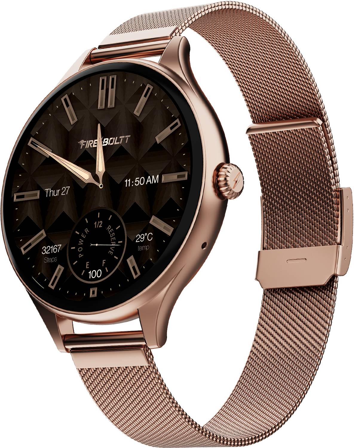 Fire-Boltt Hurricane Air 1.26 Round Display Rotating Crown Metal Body Wireless Charging Smartwatch