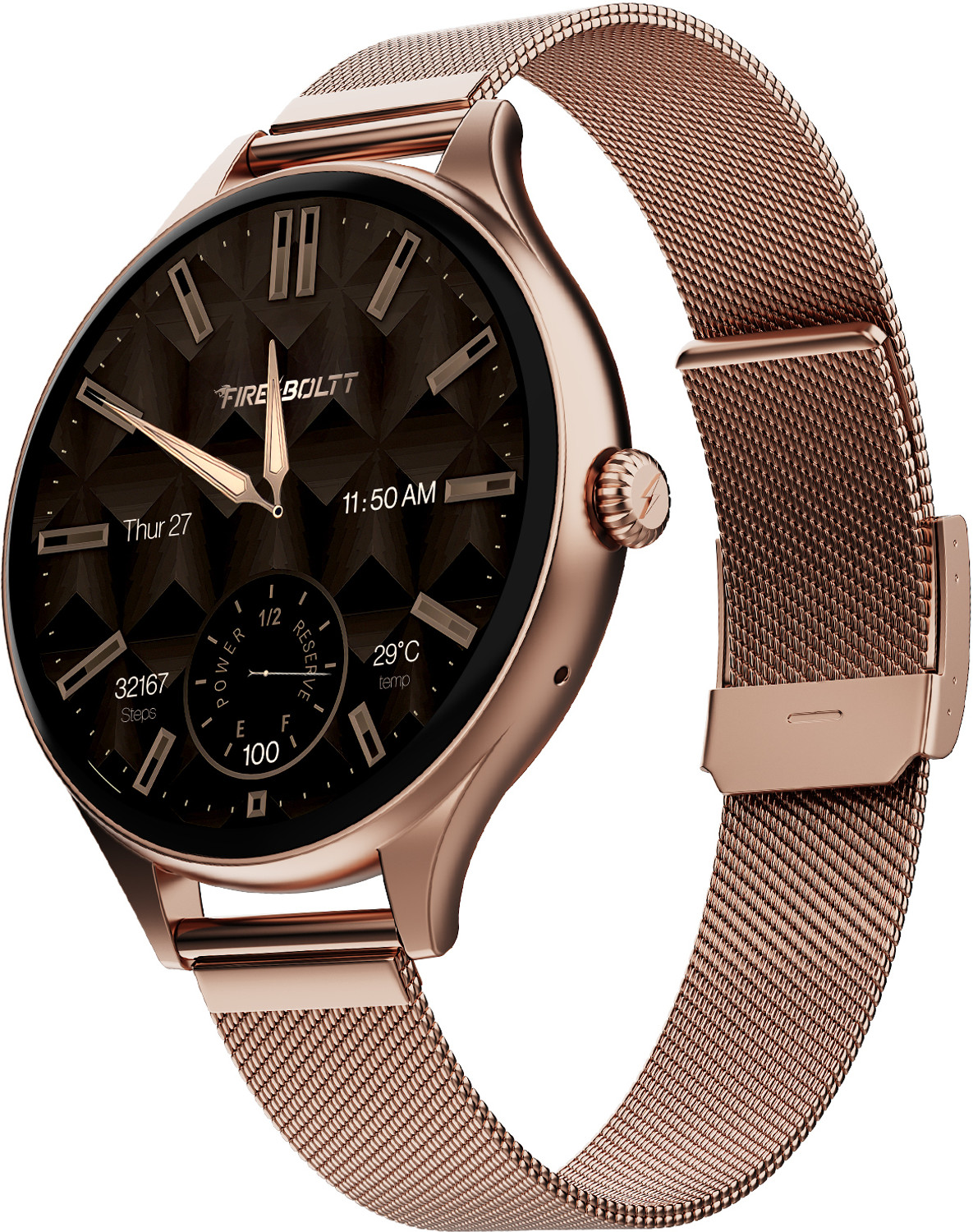 Image of Fire-Boltt Hurricane Air 1.26 Round Display Rotating Crown Metal Body Wireless Charging Smartwatch