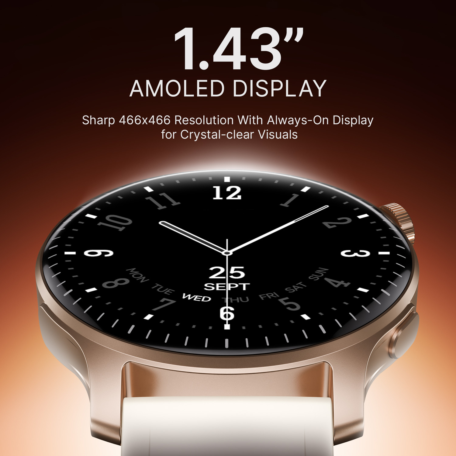 Image of boAt Ultima Prime w / 1.43 inchAMOLED Display, AOD, Personalized Nudges, Functional Crown Smartwatch