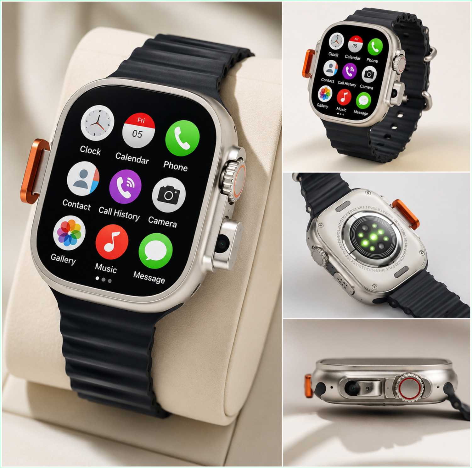 Image of Amozkart 5G Android Smartwatch with Camera SIM Slot & Video Calling SmartwatchF1034 Smartwatch