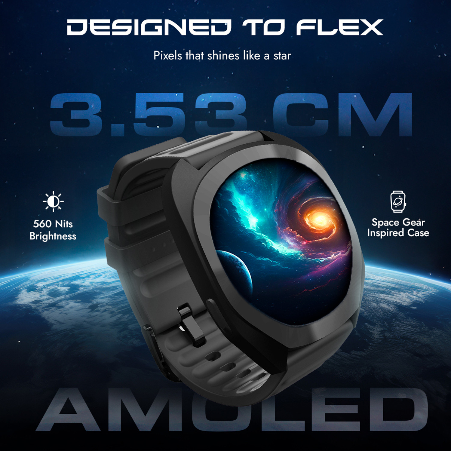 Image of Fastrack Cosmix 1.32 inch AMOLED Metal Case with AI Watchface & AI Voice Chat, BT Calling Smartwatch