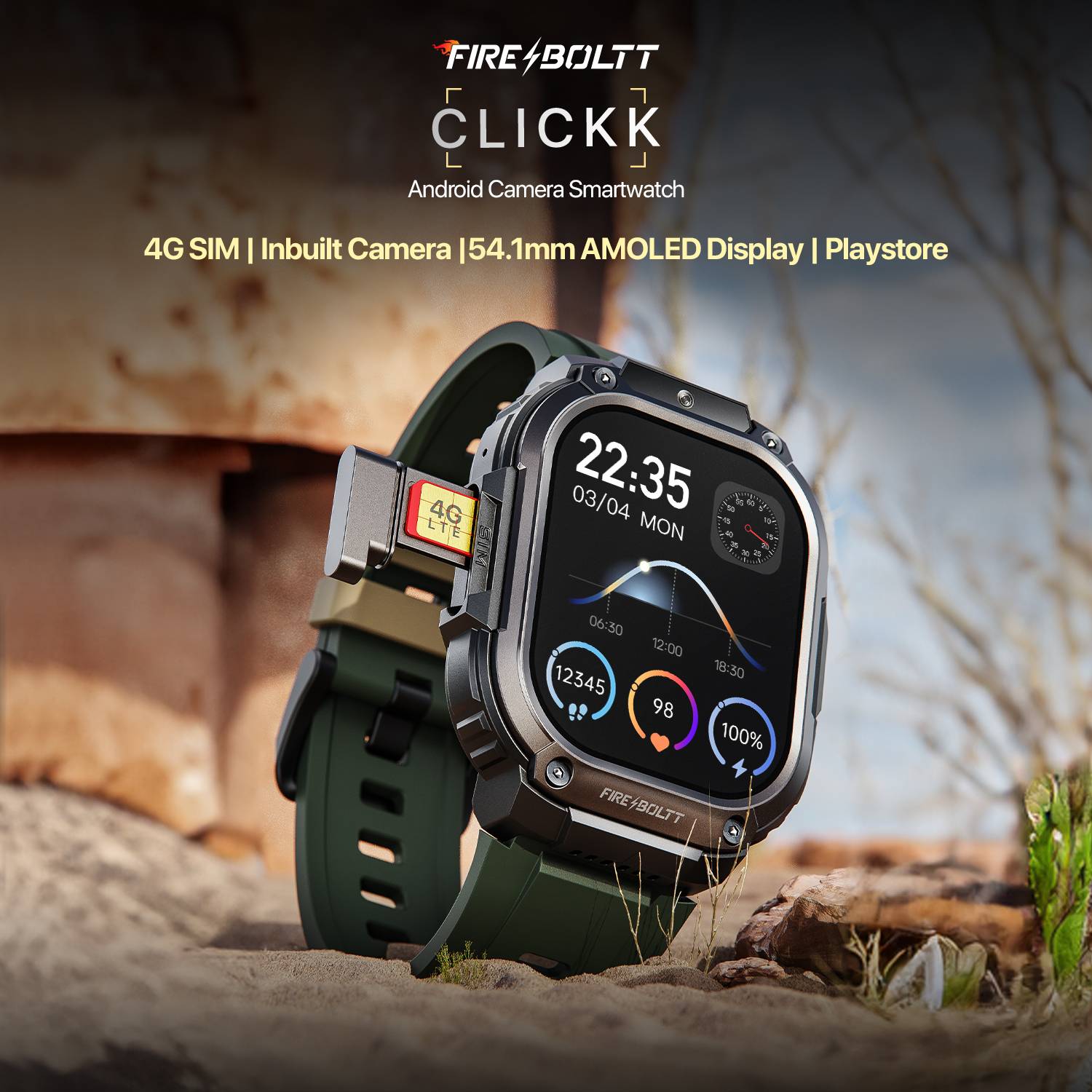 Fire-Boltt Clickk 54.1mm AMOLED Smartwatch - Image 2