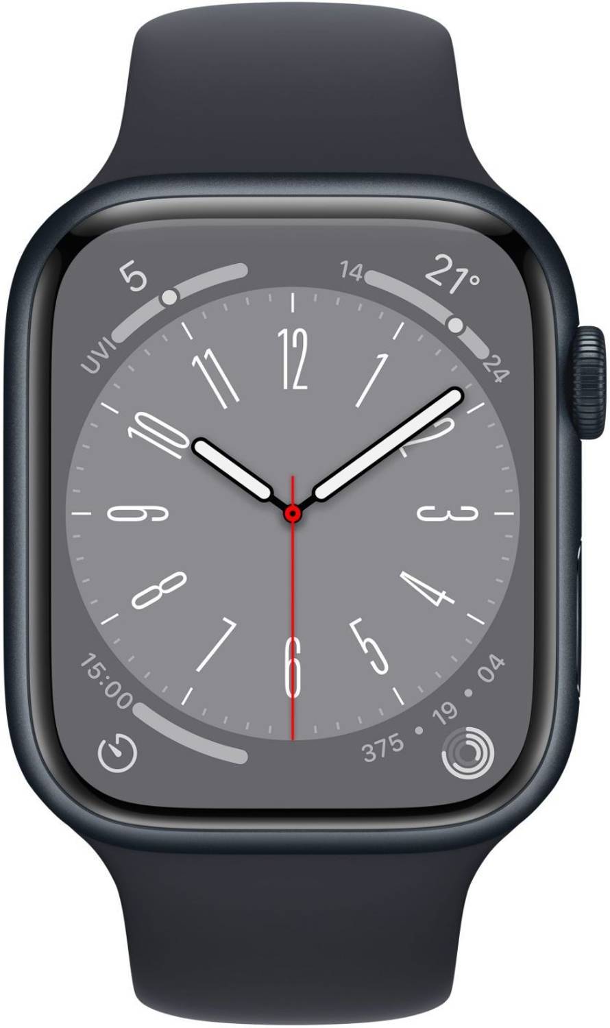 Apple Watch Series 8, 41mm GPS + Cellular ECG app, Temperature