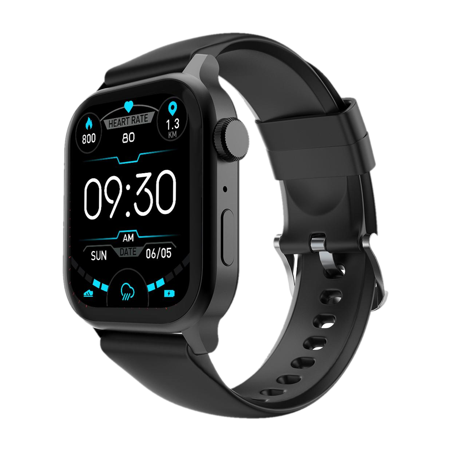 Fire-Boltt Rise Bluetooth Calling 47mm (1.85) & Rotating Crown, 123 Sports Smartwatch