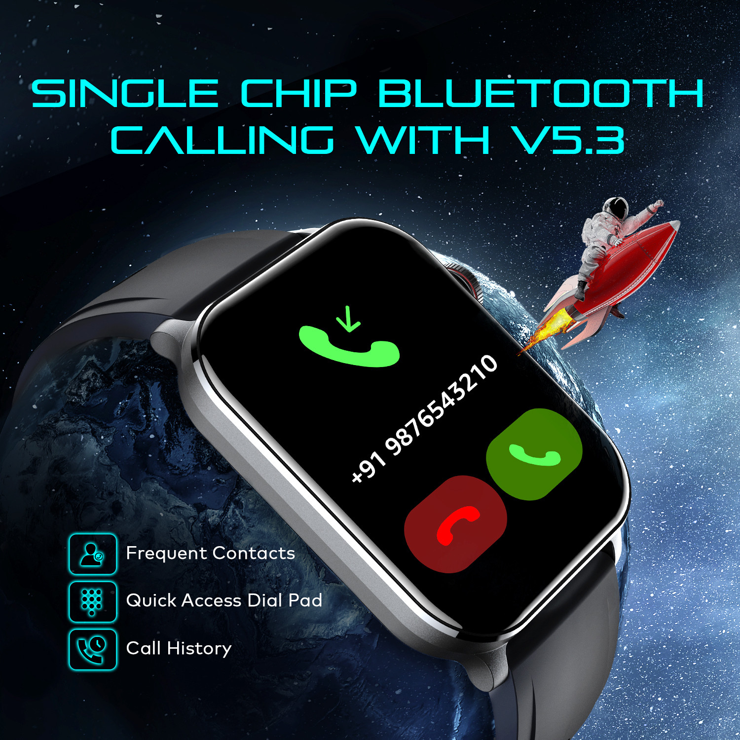 Image of itel Icon 3 Single chip BT Calling, 2.01 inch AMOLED, 500 Nits & 24Hr Health Monitor Smartwatch