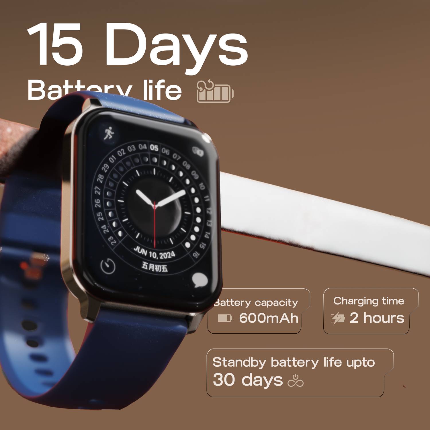 GOBOULT गोबोल्ट Drift 2, 15 days Battery life, 1.83'' HD Screen, - Image 3