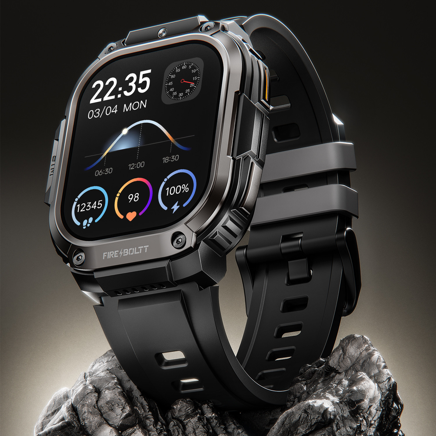 Image of Fire-Boltt Clickk 54.1mm (2.12 inch) AMOLED Display, Front Camera, Nano SIM Slot, 1000mAh Smartwatch