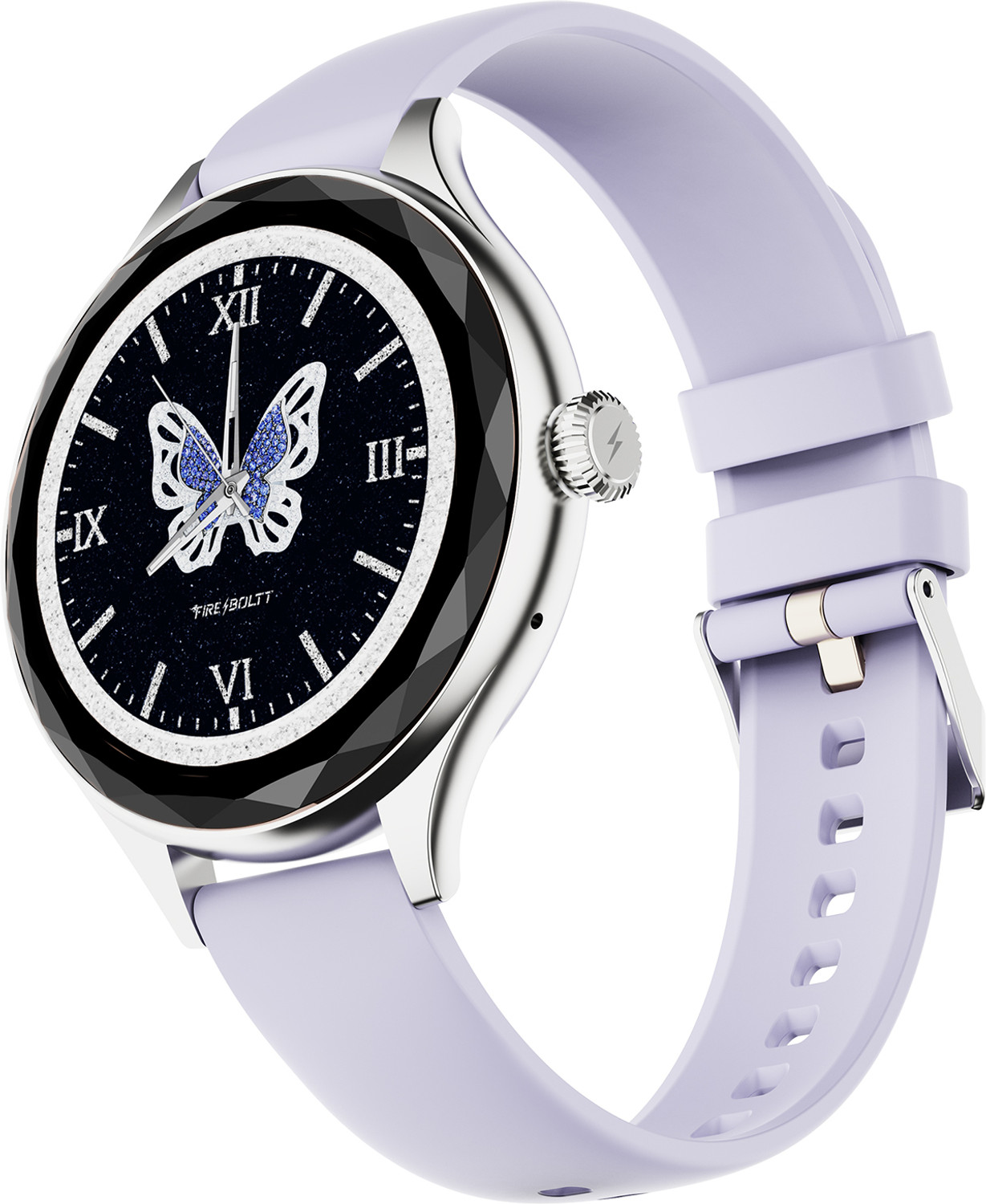 Image of Fire-Boltt Hurricane Aura 1.26HD Display Diamond Cut Rotating Crown Wireless Charging Women Smartwatch
