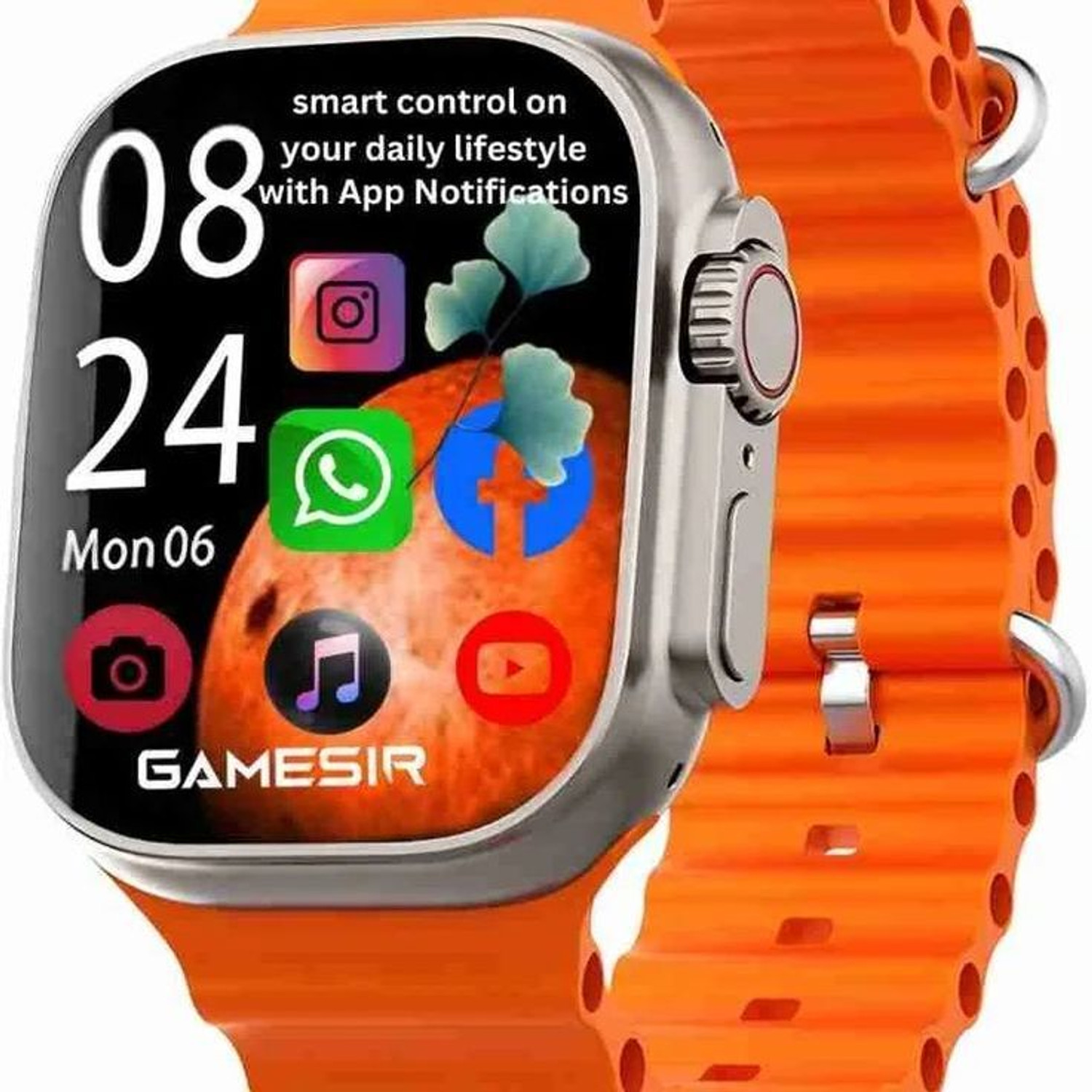 Image of Onikuma T800 BT watch 2in Big Screen Sunlight Proof Display Music Play Insta WA Notifier Smartwatch