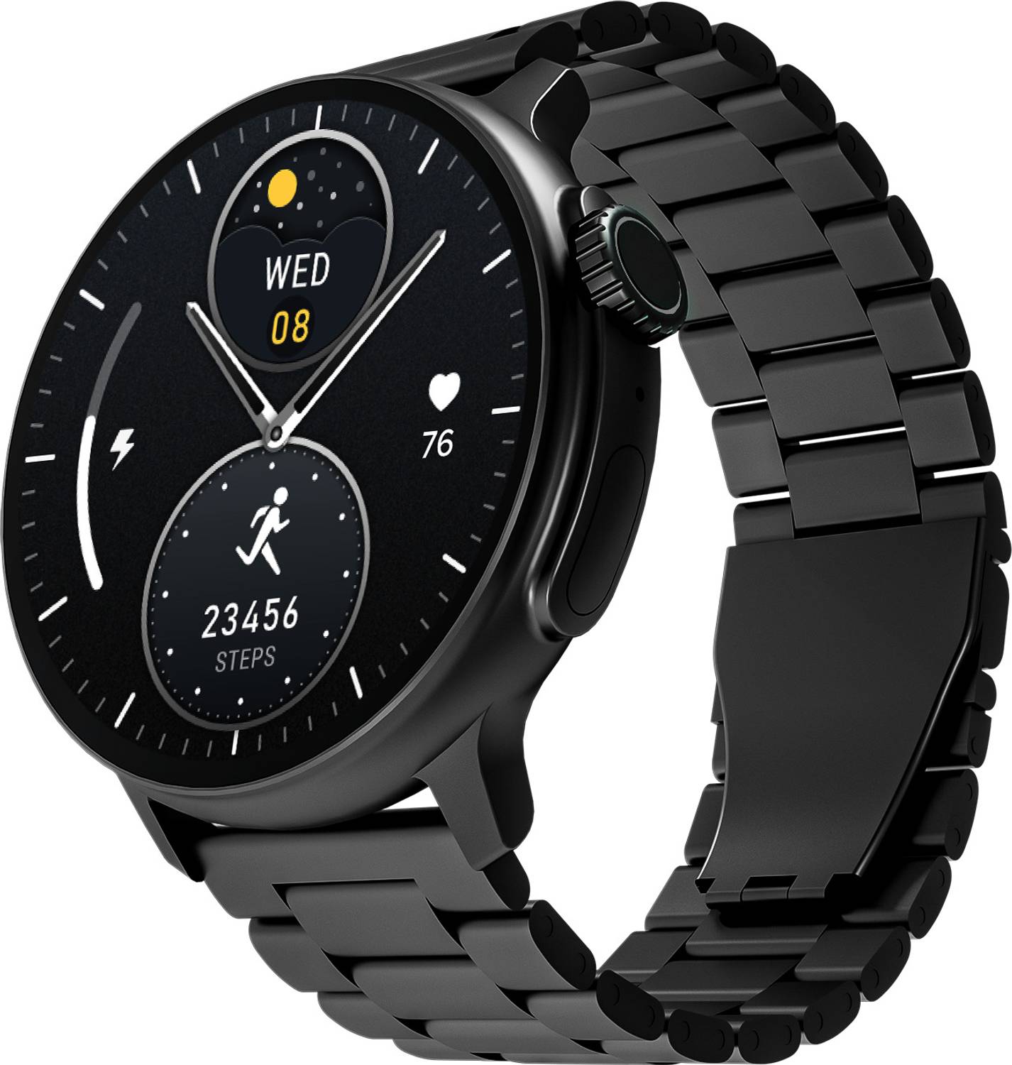 boAt Lunar Tigon w/ 3.68 cm(1.45") AMOLED Display,Always ON Display, Functional Crown Smartwatch