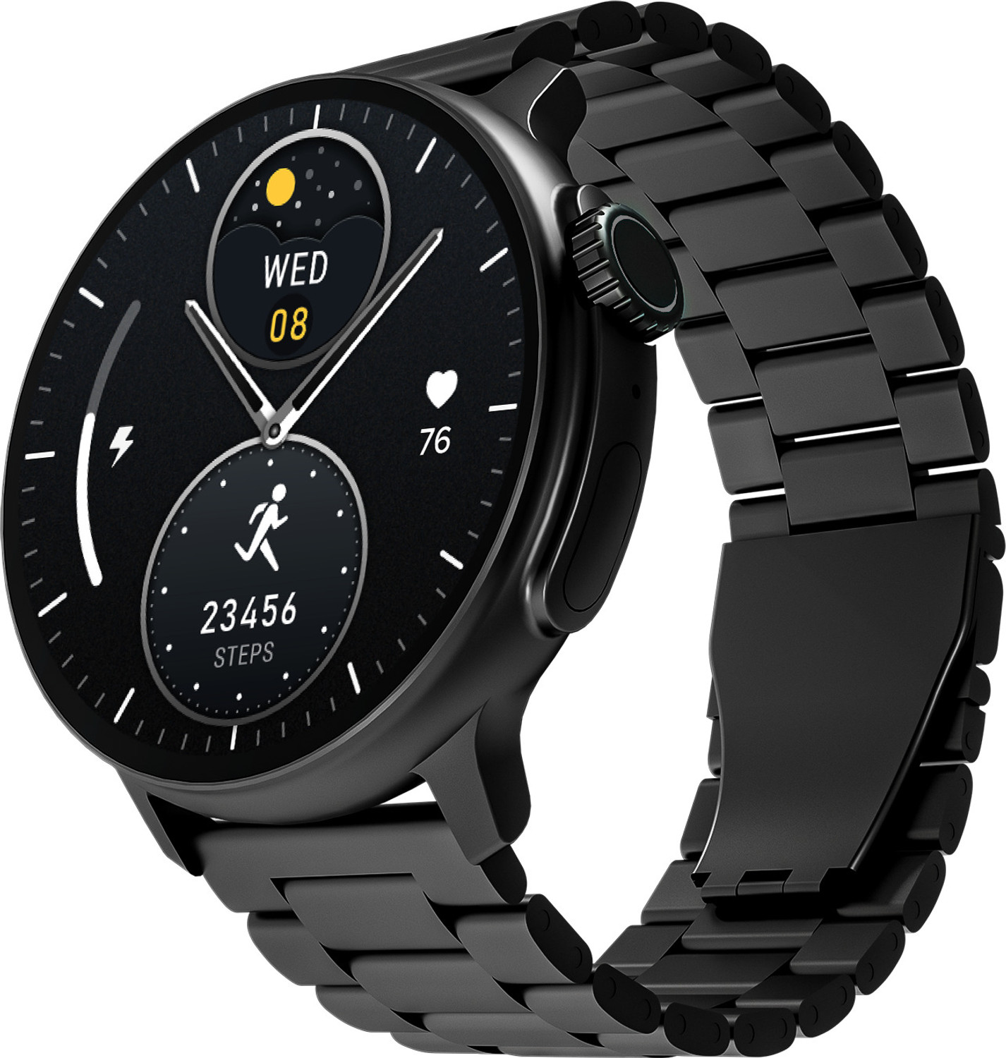 Image of boAt Lunar Tigon w / 3.68 cm(1.45 inch) AMOLED Display,Always ON Display, Functional Crown Smartwatch