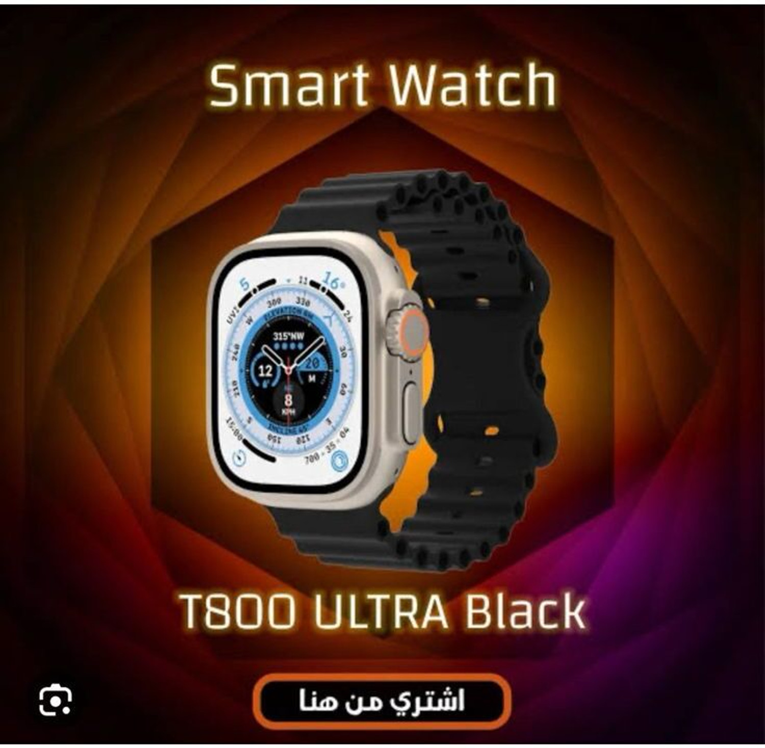 Image of Onikuma T800 BT watch 2in Big Screen Sunlight Proof Display Music Play Insta WA Notifier Smartwatch