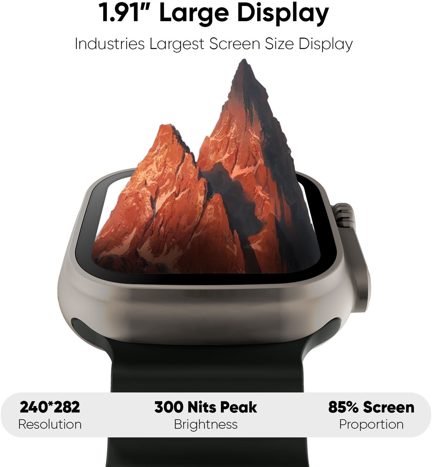 Image of Vaku Luxos XTOR Bluetooth Calling with 1.91 inch HD Display, Unlimited dial, SPo2, Heart Rate Smartwatch