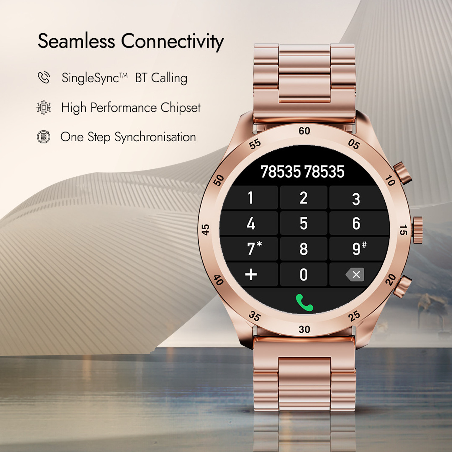 Image of Fastrack Magnus FX2-1.32''UltraVU Display|Metal Design|SS Strap|SOS|AI Voice Assistant Smartwatch